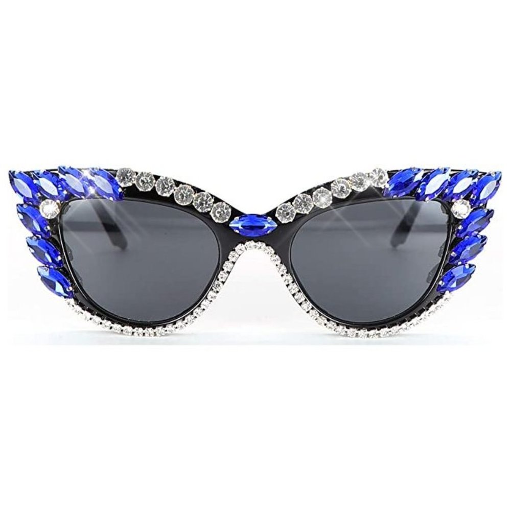 NEW Sparkling Bling Swarovski Crystal Rhinestone Sunglasses UV400 +FREE …